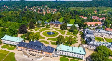 Pillnitz Castle, Saksonya havadan görünümü