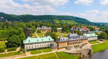 Pillnitz Castle, Saksonya havadan görünümü