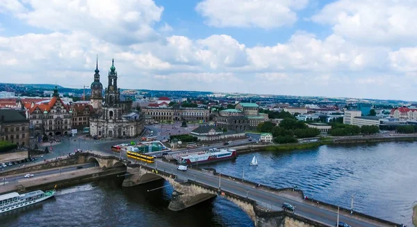 Dresden güzel şehir manzarası — Stok fotoğraf