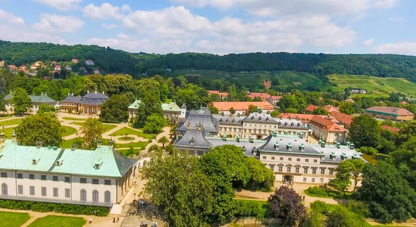 Pillnitz Castle, Saksonya havadan görünümü