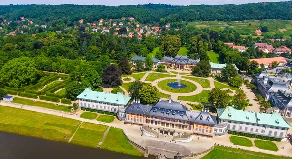 Pillnitz Castle, Saksonya havadan görünümü