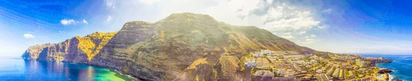 Panorama Flygfoto kuststräcka Teneriffa, Kanarieöarna — Stockfoto