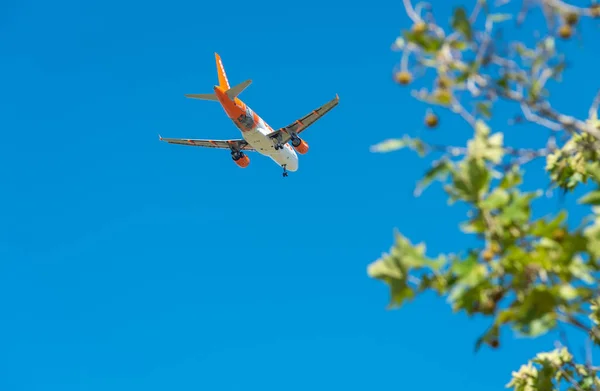 गॅलिली विमानतळावर इझीजेटचे उड्डाण — स्टॉक फोटो, इमेज