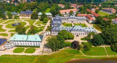 Pillnitz Castle, aerial view of Saxony clipart