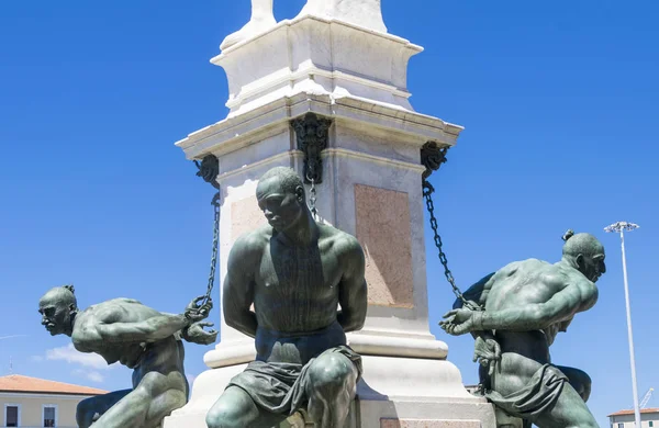 Four moors monument in Leghorn, Italy — Stock Photo, Image