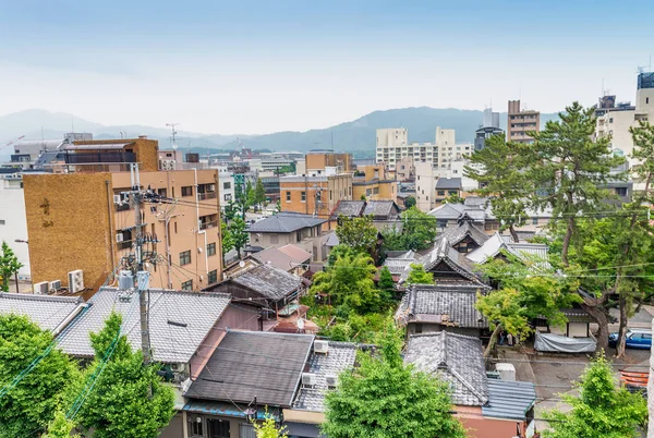 Vista aérea de los tejados de Kyoto, Japón — Foto de Stock