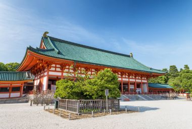 Heian tapınak Kyoto güzel bir günde