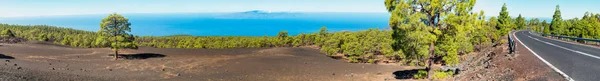 Tenerife, panoramatický výhled na horské silnici do sopky Teide — Stock fotografie