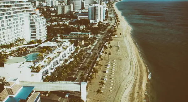 A légi felvétel a floridai Fort Lauderdale partvidék — Stock Fotó