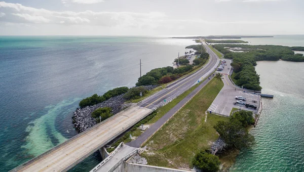 Bela vista aérea de Overseas Highway Bridge, Flórida — Fotografia de Stock