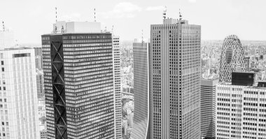 Tokyo - 20 Mayıs 2016:Aerial Shinjuku manzarası görünümünü. Tokyo v.