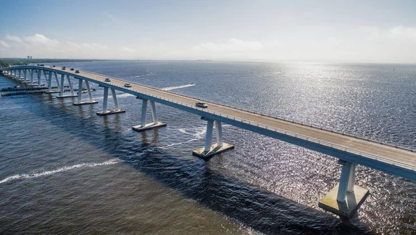Sanibel Causeway, Florida havadan görünümü — Stok fotoğraf
