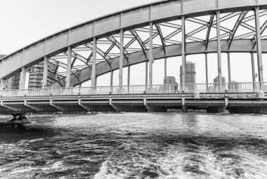 Binalar ve köprüler Sumida Nehri, Japonya