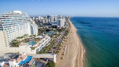 Fort Lauderdale kıyı şeridi, Florida havadan görünümü