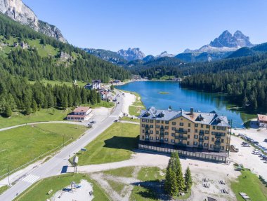 Misurina Gölü, Dolomites havadan görünümü