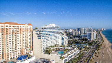 Fort Lauderdale kıyı şeridi, Florida havadan görünümü