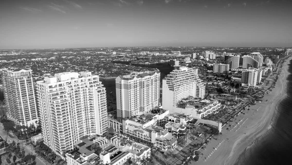 Fort Lauderdale kustlinje, Flygfoto över Florida — Stockfoto