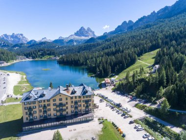 Misurina Gölü, Dolomites havadan görünümü