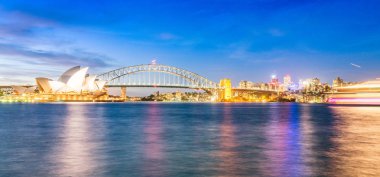 Güzel bir gece manzarası, Sydney, Avustralya