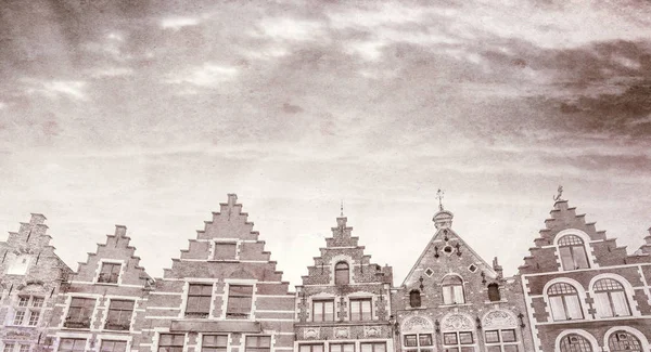 Vintage foto de Amsterdam edifícios — Fotografia de Stock