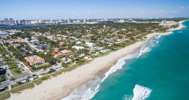 Palm Beach aerial coastline, Florida - USA clipart