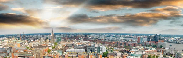 Hamburg, Tyskland. Panorama Flygfoto — Stockfoto