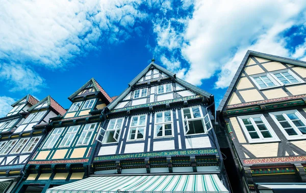 Celle, Niemcy - lipiec 2016: Piękne średniowieczne budynki komórki — Zdjęcie stockowe