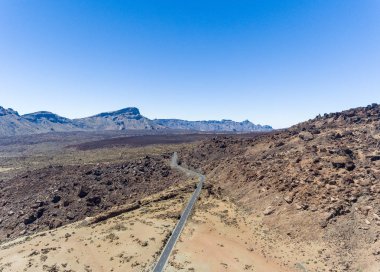 Sahne Teide yanardağı Tenerife, İspanya'nın havadan görünümü