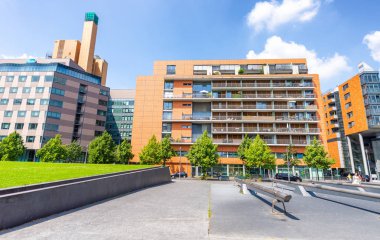 Potsdamer Platz binaların, Berlin - Almanya modern manzarası