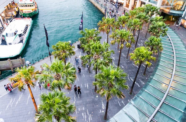 Sydney - oktober 2015: Toeristen wandeling in Circular Quay. Sydney op — Stockfoto