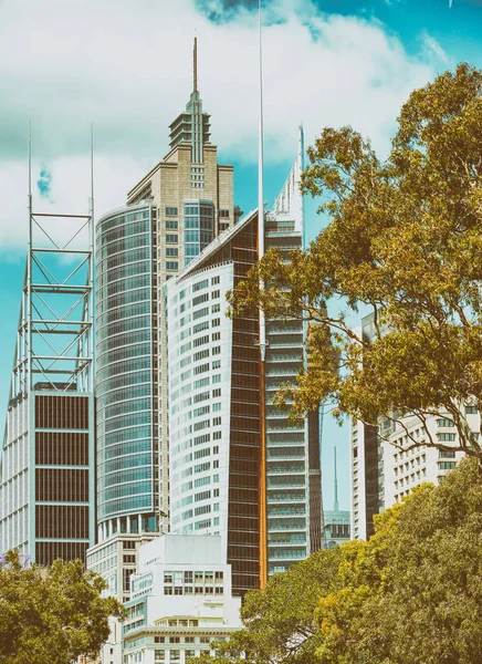 Grattacieli di Sydney circondati da alberi — Foto Stock