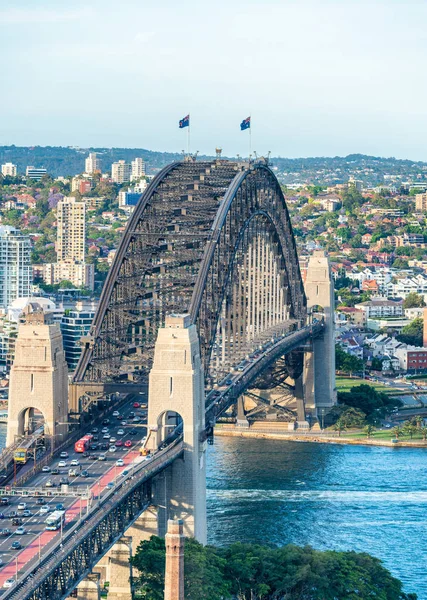 Belle vue sur Sydney Harbour Bridge par une journée ensoleillée, Australi — Photo
