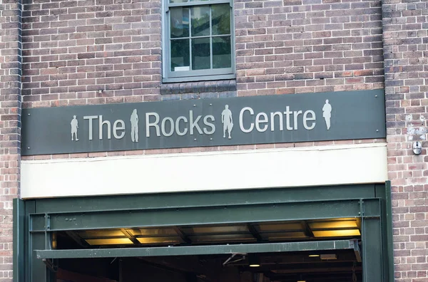Sydney - Ekim 2015: The Rocks işaretler. Taşlar işte ünlü bir CI — Stok fotoğraf