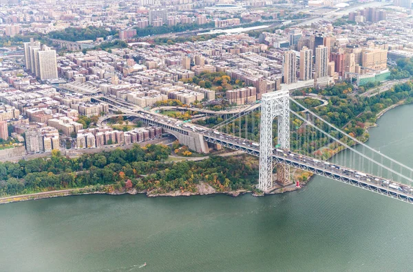 Washington Köprüsü'nde havadan görünümü, New York — Stok fotoğraf