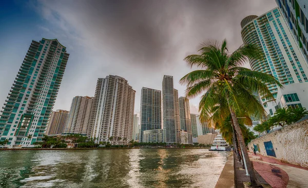 Edificios de Brickell Key en Miami, Florida - Estados Unidos — Foto de Stock