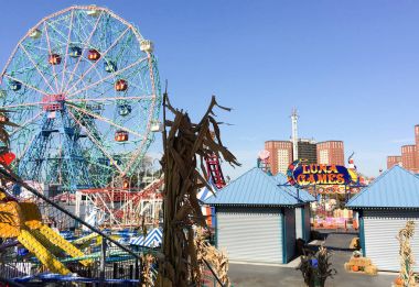 New York City - Ekim 2015: Luna Park, Coney Adası. Onun bir 