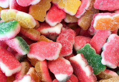 lezzetli renkli şekerler 