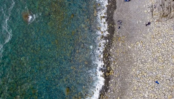 Vista aérea de la hermosa costa de playa — Foto de Stock