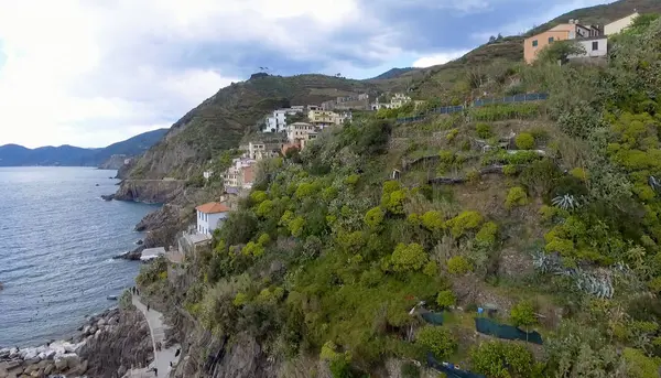 Beautiful aerial view of Cinque Terre - Five Lands - Italy — Stock Photo, Image