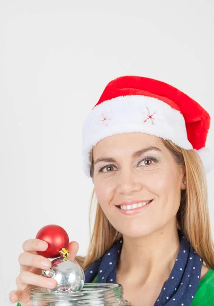 Home family Christmas scene — Stock Photo, Image