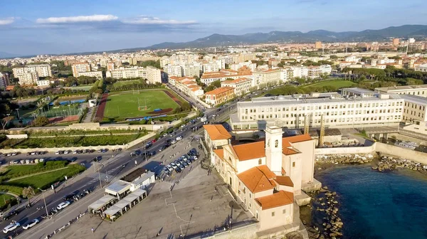 Vista aérea de los edificios Leghorn - Toscana, Italia —  Fotos de Stock