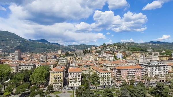 La Spezia city skyline, air view on a beautiful day — стоковое фото