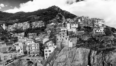 Hava, beş topraklar Manarola manzarası. Cinqueterre