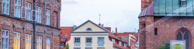 Lubeck, Almanya. Eski ortaçağ binaları