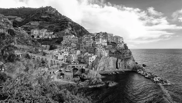 Luftaufnahme von Manarola. Fünf Länder aus dem Himmel, Italien — Stockfoto