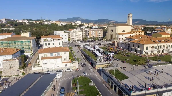 Praça de San Vincenzo, vista aérea da Toscana — Fotografia de Stock