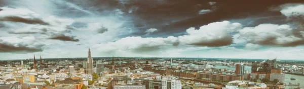 Hamburg, Tyskland. Panorama Flygfoto — Stockfoto