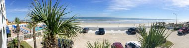 DAYTONA BEACH, FL - FEBRUARY 2016: Panoramic view of Daytona Bea clipart