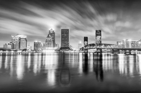 Skyline notturno di Jacksonville, Florida — Foto Stock