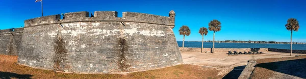 Castillo de San Marcos Nationaal Monument, panoramisch uitzicht - St Au — Stockfoto